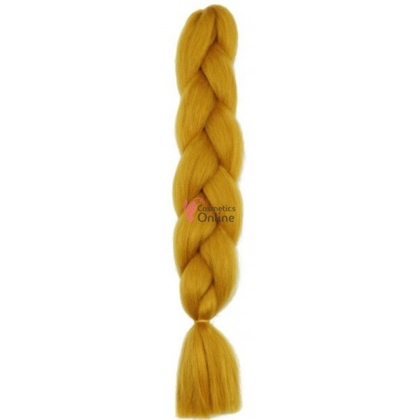 Coada de par afro impletita Premium  1 de 60 cm Blond Auriu A21